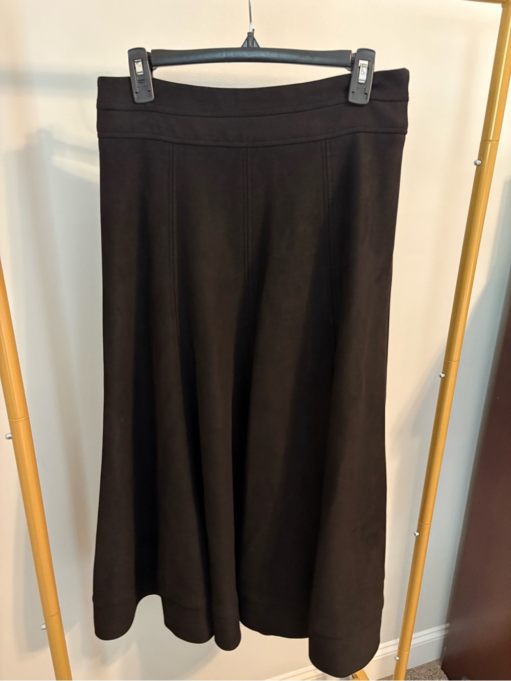 crown & ivy Black A-Line Maxi Skirt